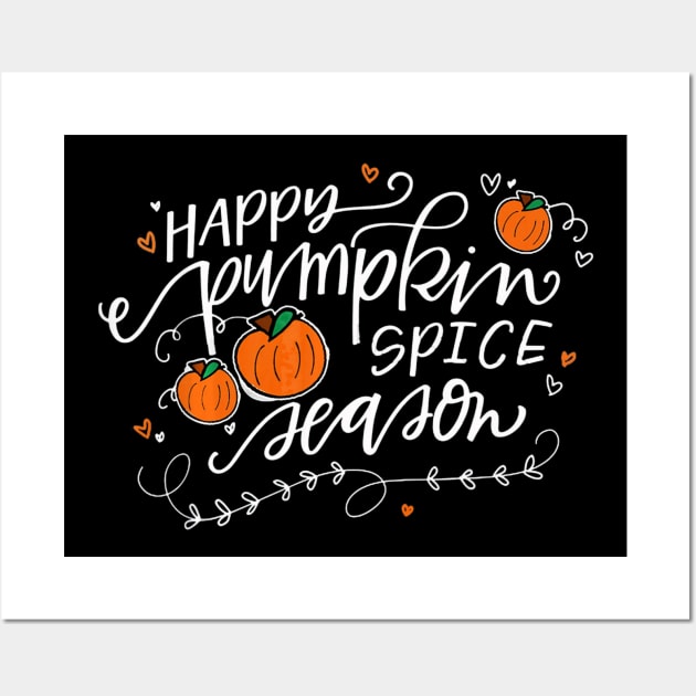 Women Distressed Pumpkin Spice Fall Season Halloween Wall Art by schaefersialice